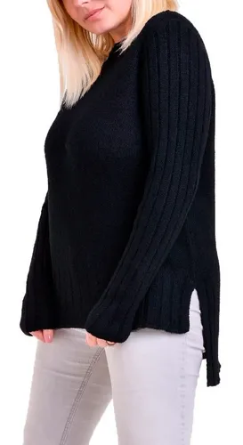 Sweater Tejido Largo Para Mujer De Lana