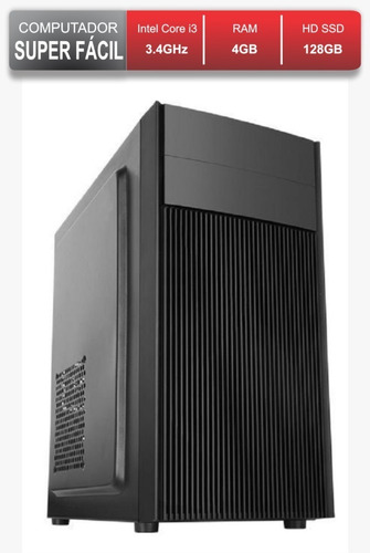 Cpu Simples Rápido Intel Core I3 4gb Ram Ddr3 Ssd 128gb Nf