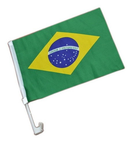Bandera Brasil Para Auto -28x45 Cm -  Mundial Rusia 2018