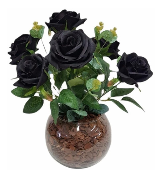 Rosa Negra Artificial | MercadoLivre 📦