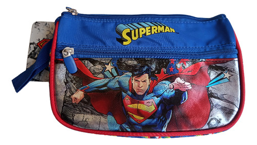 Cartuchera Superman Escolar/ Niños / Colegio/ 2 Cierres Nido