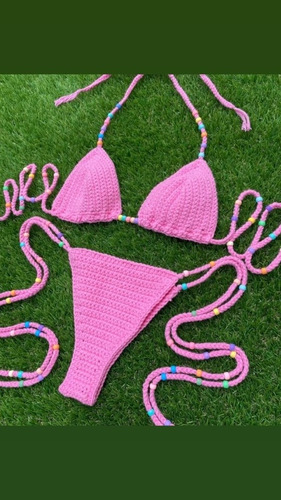 Bikini A Crochet Vestido De Baño Tejido Ropa De Playa A Mano