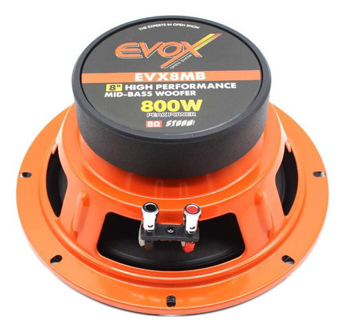 Medio Bajo 8 Plg Evox Evx8mb 800w Openshow Alto Rendimiento Negro