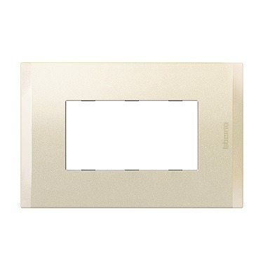 Placa 3 Puestos Perla Con Soporte Af5s3na Bticino Nobile