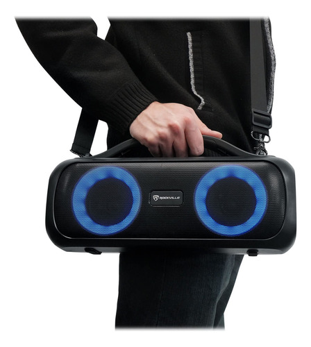 Rockville Go Party D4 - Altavoz Bluetooth Portátil Para Fi. Color Negro