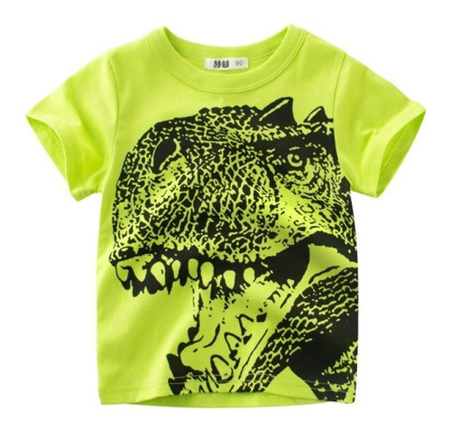 Camisetas Divertidas Niño Algodón Estampada Dinosaurios