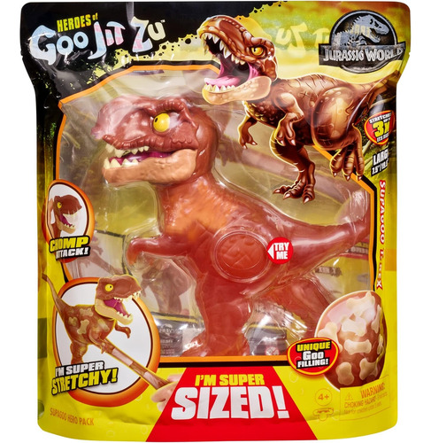 Boneco Supagoo Gigante Goo Jit Zu Jurassic World T-rex Sunny