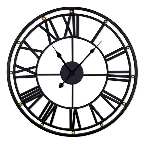 Reloj De Pared Silencioso Wangiro Moderno Y Decorativo Negr