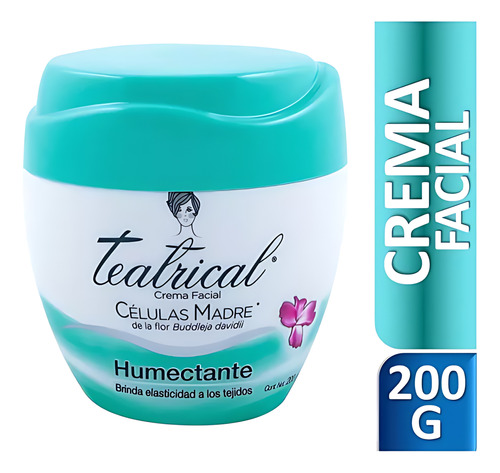 Crema Facial Teatrical Humectante 200 G, Elasticidad Tejidos
