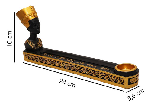 Imagen 4 de 9 de Porta Incienso Egipcio Reina Nefertiti + Varitas De Incienso