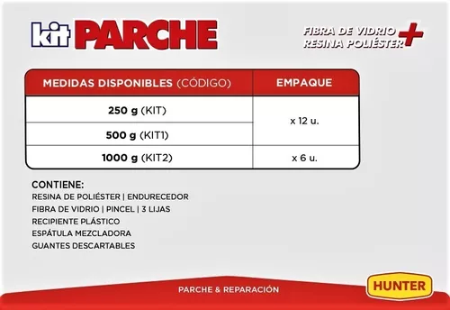 Kit Reparación Fibra De Vidrio Parche 500 Grs