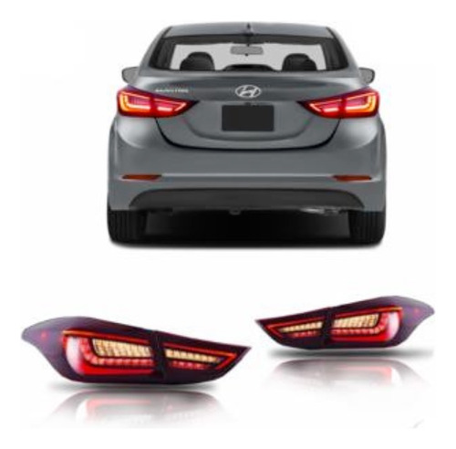 Lanterna De Led Hyundai Elantra 2011 A 2016 Vermelha