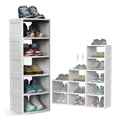 Organizador Zapatos 6 Niveles Ajustable Gris