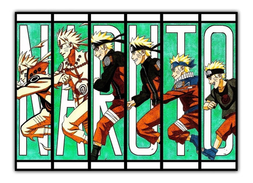 Naruto Poster 60x84cm Anime Mangá - Enfeite Para Sala Parede