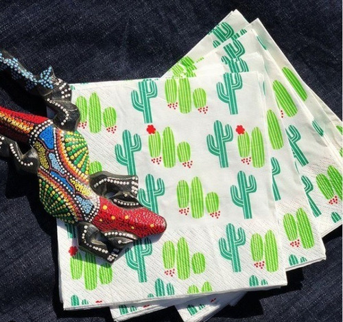 Imagen 1 de 4 de Servilletas Cactus Bouquet 33x33cm 25 Unidades