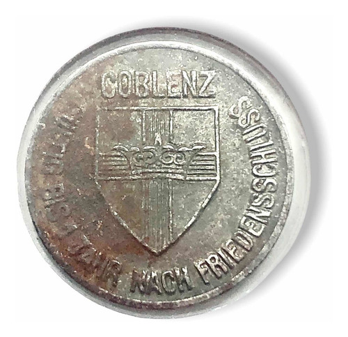 Wow Moneda Notgeld 10 Pfennig 1918 + 3 Timbres Hiperinflacio (Usado)