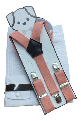 Tirantes & Moños Niño Varios Colores Paquete 12 Pzas Melon Lisa