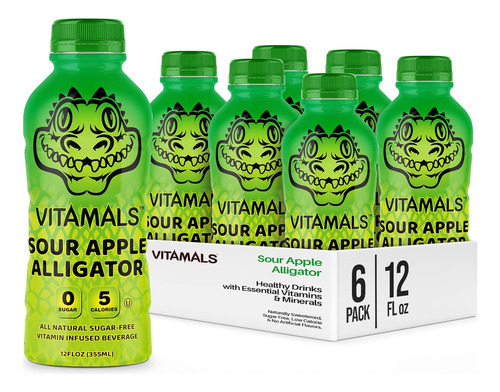 Agua Saborizada 12oz X6 - Cocodrilo De Manzana Agria