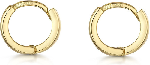 Amberta 18k Gold Plated On Fine 925 Sterling Silver Pair Of 