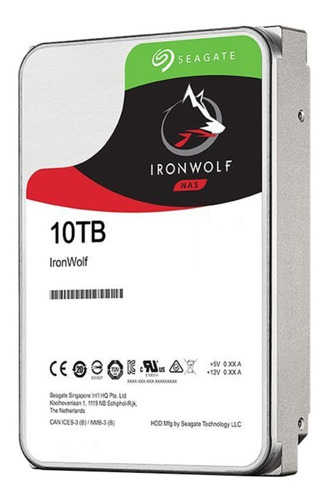 Disco Interno Nas 10tb Seagate Ironwolf St10000vn0008 