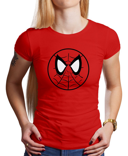 Polo Dama Spiderman Face (d0146 Boleto.store)
