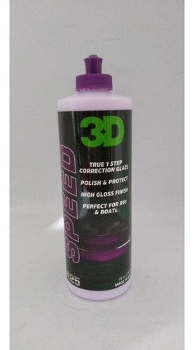 3d Speed - Pulido Y Sellado - 1 Solo Paso - 1/2 High Gloss R