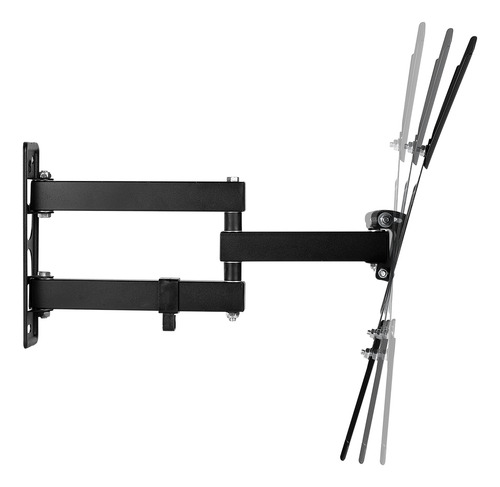 Suporte P/ Tv Triarticulado C/ Inclinação Até 55" Multivisão MI-1755 Cor Preto