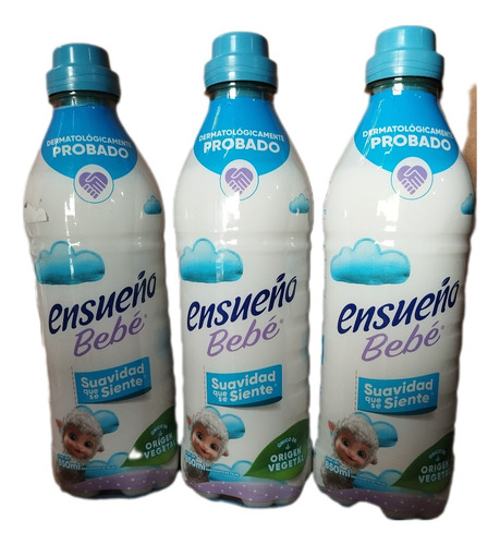 Suavizante Para Ropa Ensueño Bebe 3 Botellas De 850 Ml