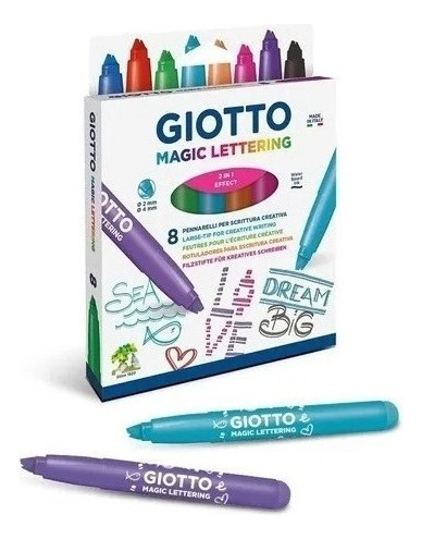 Marcadores 8 Colores Magic Lettering Giotto