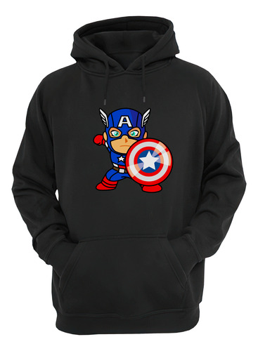 Capitan America Steve Rogers Buzo Canguro Friki Tu Eres #3
