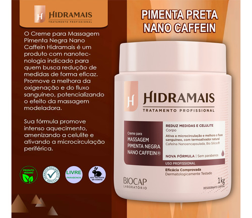 Creme Redutor E Modelador 1kg Hidramais Celulite E Gordura
