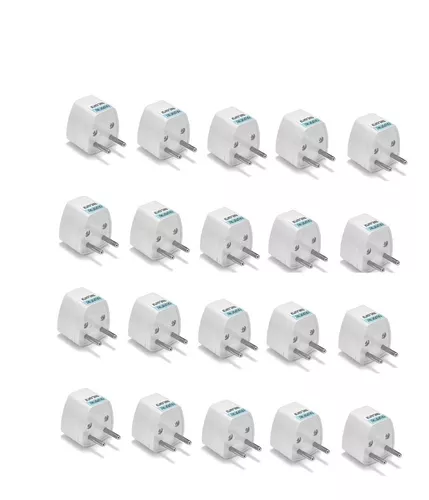 Pack X20 Adaptador Enchufe Americano Europeo A Nacional