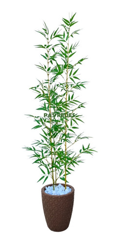 Planta Artificial Bambu Da Sorte Com Vaso Decorativo