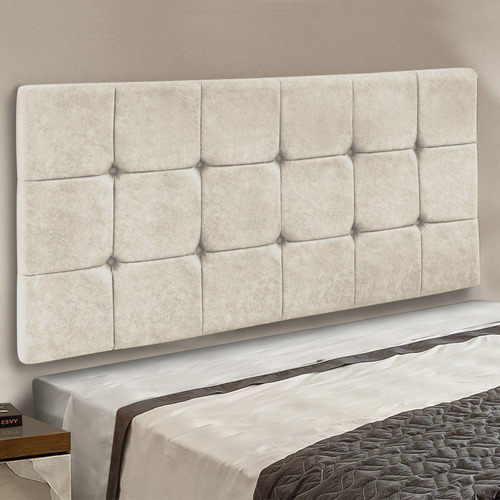 Cabeceira Painel Sleep Box Solteiro 1,00 M Suede Bege 1301