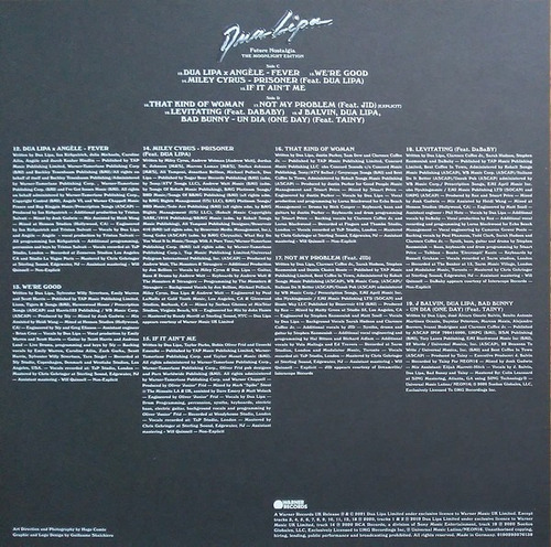 Dua Lipa Future Nostalgia Moonlight Edition Vinilo Doble