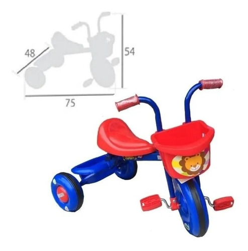 Imagen 6 de 6 de Triciclo Para Niños Metalico Con Canasta Envió Gratis Ya