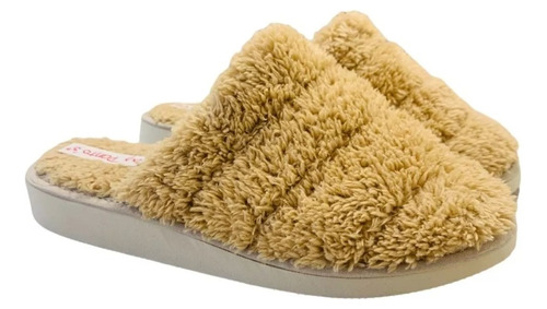 Pantuflas Peluche Peludas Piel Mujer Moda Invierno Abrigo