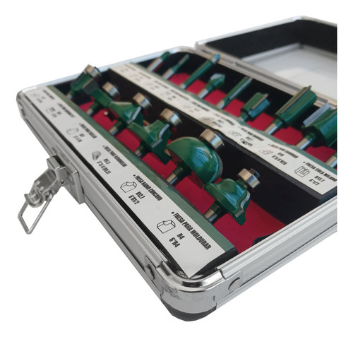 Fresas P/ Fresadora Router Tupi Widia 15 Pz Caja Metalica
