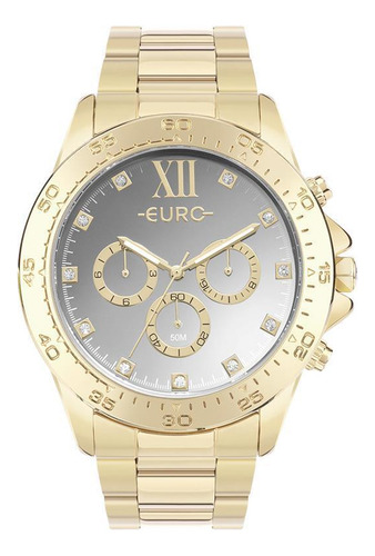 Relógio Euro Feminino Euvd34ae/4d Cronógrafo Dourado