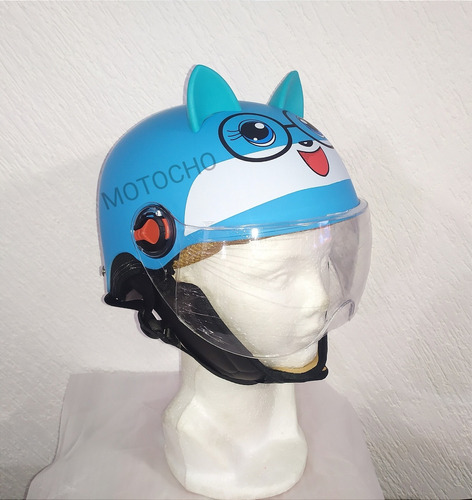 Casco Abierto Infantil Orejitas Mate 