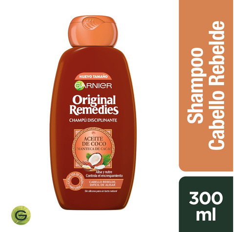 Shampoo Cabello Rebelde Aceite Coco Manteca De Cacao 300ml