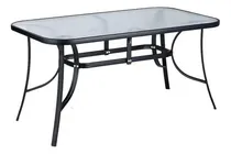 Comprar Mesa Grande De Metal Y Vidrio Templado