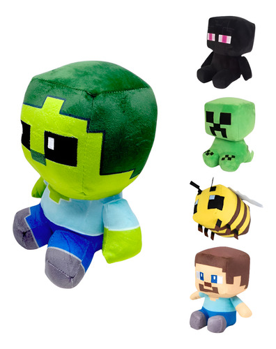 Peluches 20 Cm Minecraft Creeper Zombie Enderman Abeja Estev