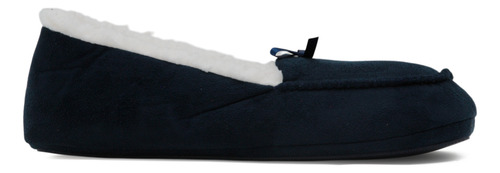 Pantufla Azul Marino Mujer Andrea Mocasín Borrega Comoda