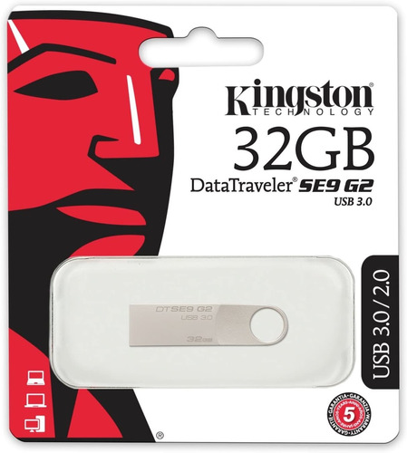 Pendrive Kingston 32gb Datatraveler Usb 3.0 Metal Gris Amv