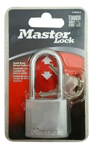 Candado Metalico 40mm Gancho Largo Ml245 Master Lock Ml245 Color Gris
