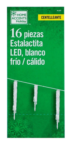 Serie De Luces Led Estalactita Destelleante Blanco 6.1 M