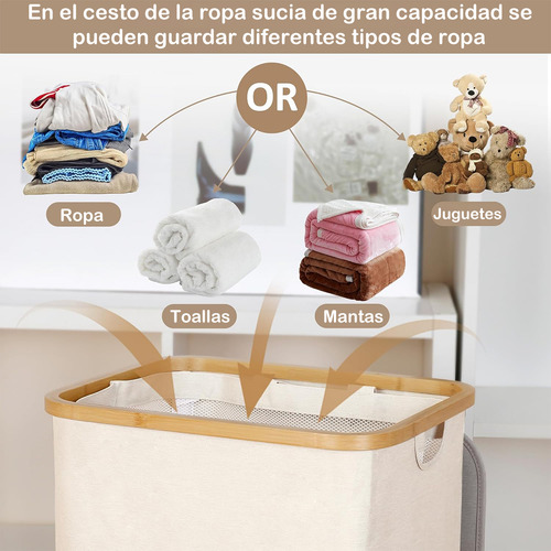 Cesto De Ropa Sucia Con Tapa - Liyuan 110l Cesto De Ropa S