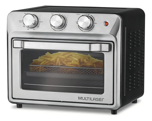 Horno eléctrico de encimera Multilaser CE180 25L negro/acero inoxidable