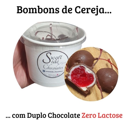 Bombons De Cerejas C/ Chocolate Zero Lactose Tipo Franui 96g